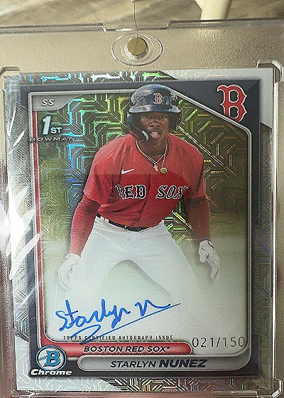 2024 Bowman Chrome Prospect Autographs #CPA-SN Starlyn Nunez — front