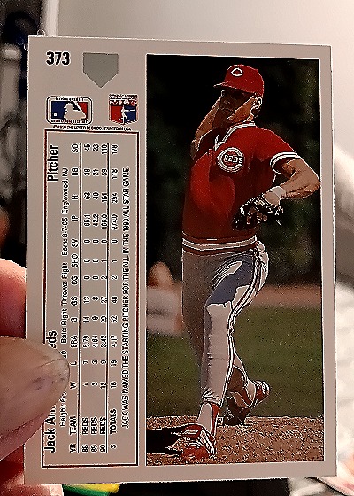 1991 Upper Deck #373 Jack Armstrong — back