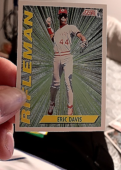 1991 Score #696 Eric Davis — front