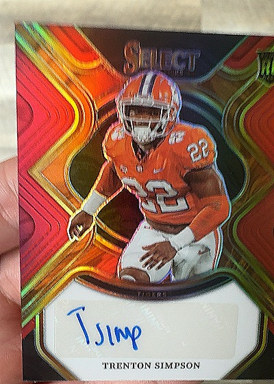 2023 Panini Select Draft Picks #RS-TSI Trenton Simpson — front