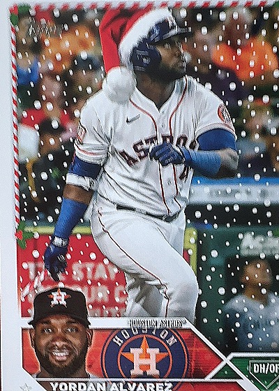 2023 Topps Holiday #H160 Yordan Alvarez — front