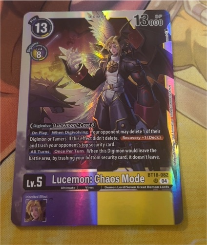 Digimon TCG BT18-082 Lucemon: Chaos Mode — front