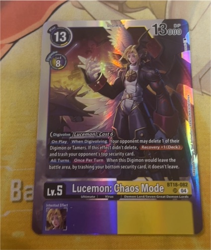 Digimon Card Game BT18-082 Lucemon: Chaos Mode — front