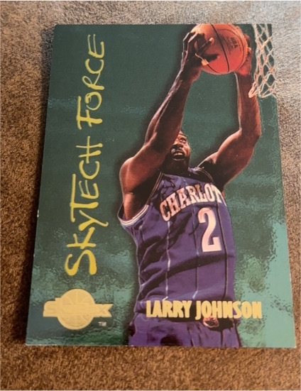 1994-95 SkyBox Premium #SF9 Larry Johnson SkyTech Force — front