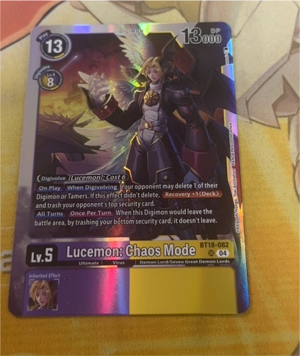 2023 Digimon Card Game BT18-082 Lucemon: Chaos Mode — front