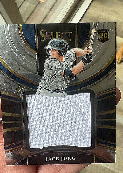 2023 Panini Select Rookie Jumbo Swatch Relic #PJS-JJ Jace Jung — front