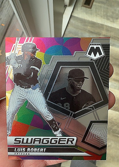 2022 Panini Mosaic #SW-7 Luis Robert Swagger — front