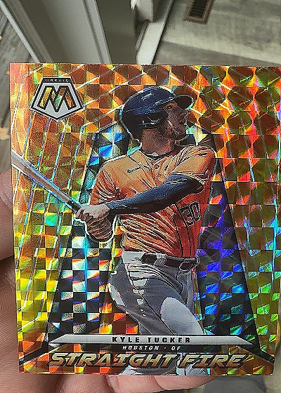 2022 Panini Mosaic Straight Fire #SF-14 Kyle Tucker — front