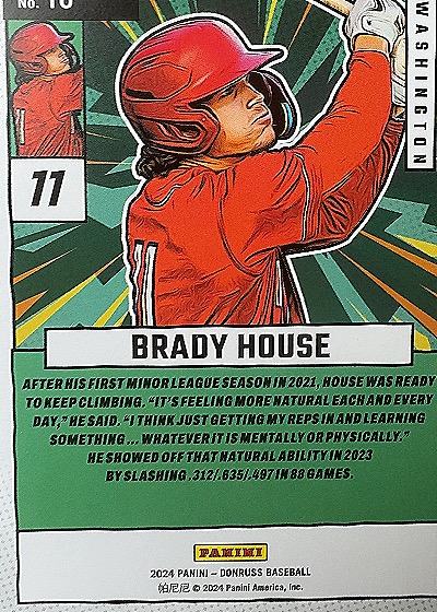 2024 Donruss Diamond Marvels #10 Brady House — back
