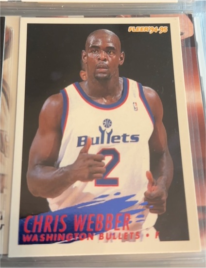 1994-95 Fleer #387 Chris Webber — front