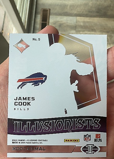 2023 Panini Illusions Illusionists #5 James Cook — back