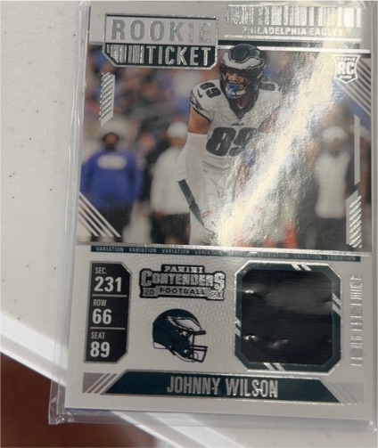 2024 Panini Contenders Rookie Ticket Patch #RTS-JWN Johnny Wilson — front