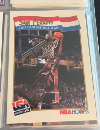 1991-92 NBA Hoops #561 Sam Perkins USA Basketball Team — front