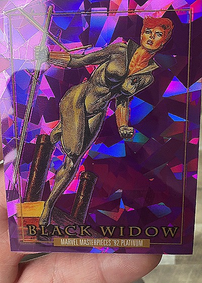 2024 Upper Deck Marvel Masterpieces '92 Platinum #3 Black Widow — front