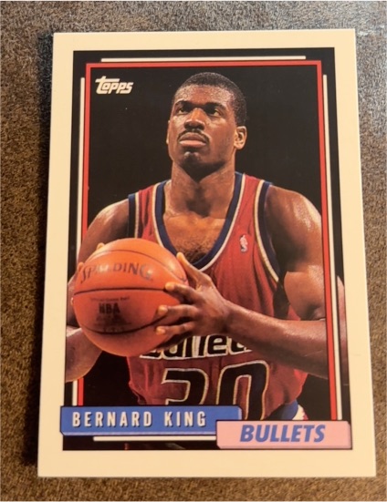 1992-93 Topps #11 Bernard King Washington Bullets — front