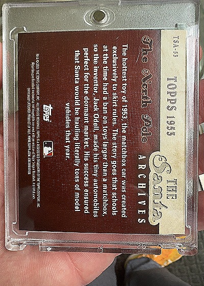 2024 Topps Holiday Santa Claus Captain North Pole TSA-53 — back