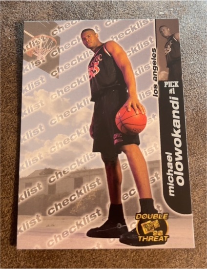 1998-99 Press Pass Double Threat #45 Michael Olowokandi — front