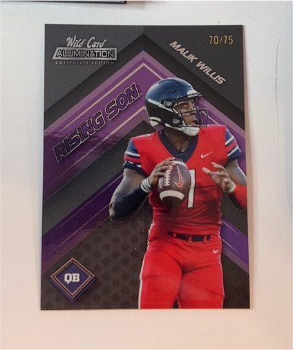 2021 Wild Card Alumination Rising Son #ANRS-2 Malik Willis — front