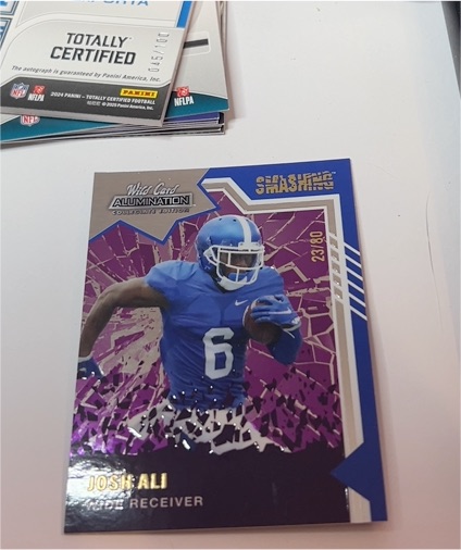 2021 Wild Card Alumination Smashing Josh Ali #23/60 — front