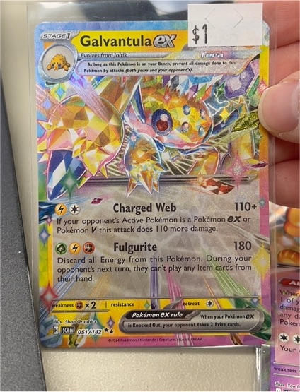 2024 Pokémon SV07 Stellar Crown #051/142 Galvantula ex — front