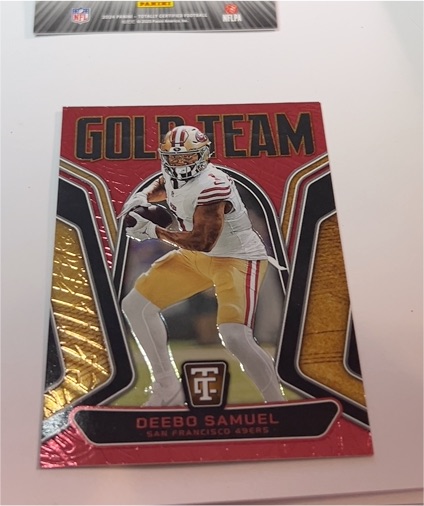 2024 Panini Totally Certified #8 Deebo Samuel Gold Team — front