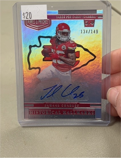 2023 Panini Plates & Patches #HH-JC Jamaal Charles Historical Hallmarks — front