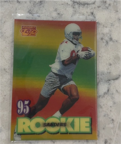 1995 Pinnacle Sportflix #129 Frank Sanders Rookie Card — front