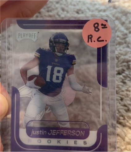 2020 Panini Chronicles Playoff Momentum Rookies #M-10 Justin Jefferson — front