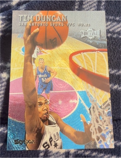 1999-00 Skybox Metal #110 Tim Duncan — front