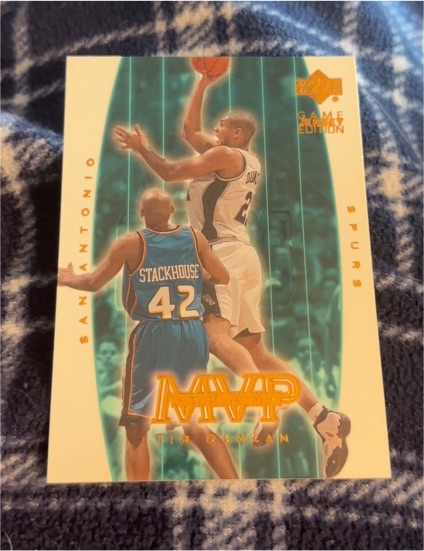 2000-01 Upper Deck Game Jersey Edition #414 Tim Duncan — front