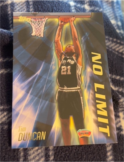 2000-01 Topps Chrome No Limit #NL5 Tim Duncan — front