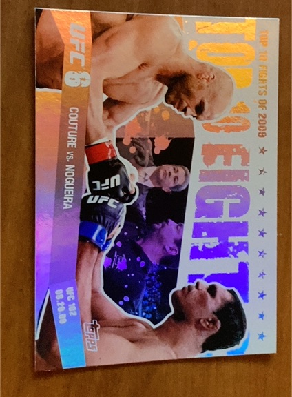 2010 Topps UFC Main Event Top 10 Fights of 2009 #16 Randy Couture vs. Antonio Nogueira — front