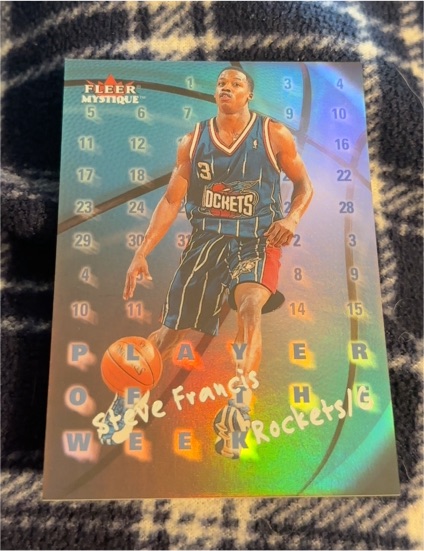 2000-01 Fleer Mystique Player of the Week #10PW Steve Francis — front