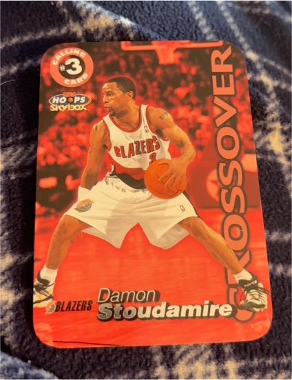 1999 Skybox #3 Calling Card Damon Stoudamire — front
