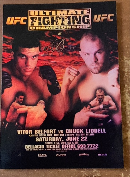 UFC Ultimate Fighting Championship Fight Poster Vitor Belfort vs Chuck Liddell — front