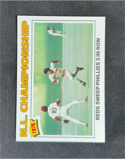 1977 Topps #277 Pete Rose N.L. Championship Reds Sweep — front