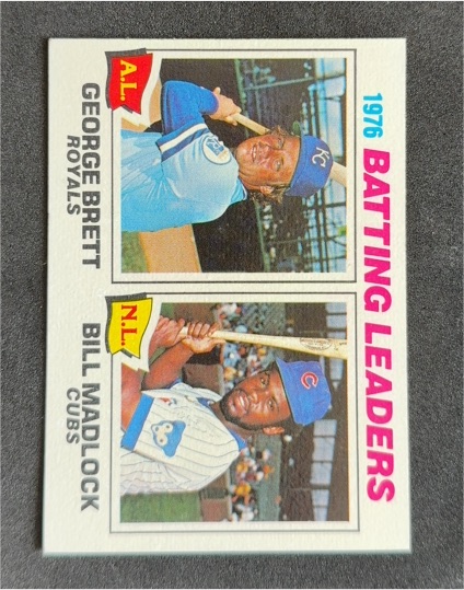 1977 Topps #1 1976 Batting Leaders George Brett / Bill Madlock — front