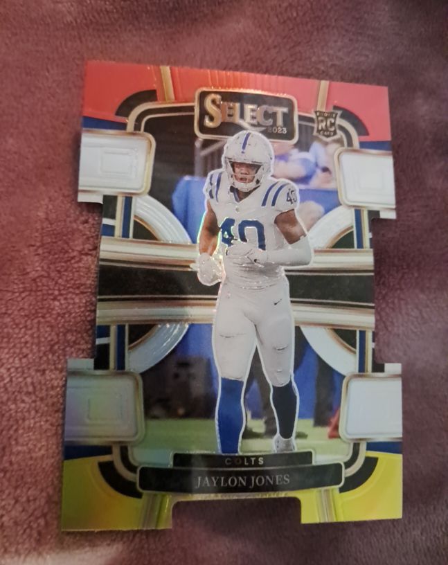 2023 Panini Select #42 Black and Gold Die Cut RC Jaylon Jones - Colts — front