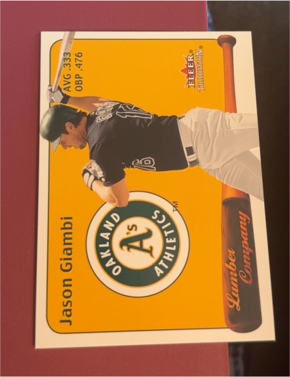 2001 Fleer Tradition Lumber Company #LC7 Jason Giambi — front