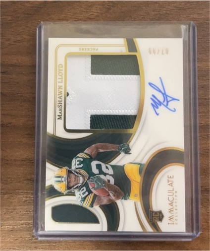 2024 Panini Immaculate Collection Marshawn Lloyd Rookie Patch Autograph #/99 — front