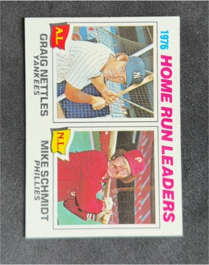1977 Topps #2 1976 Home Run Leaders Graig Nettles / Mike Schmidt — front