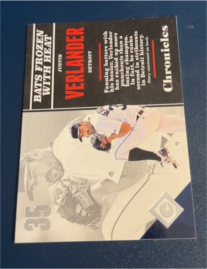 2017 Panini Chronicles #35 Justin Verlander — front