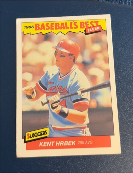 1986 Fleer Baseball's Best #17 Kent Hrbek — front