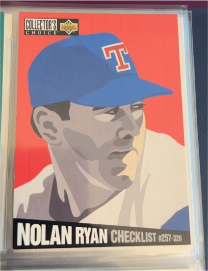 1994 Upper Deck Collector's Choice #320 Nolan Ryan Checklist — front
