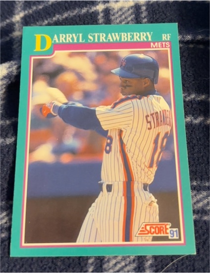 1991 Score #640 Darryl Strawberry — front