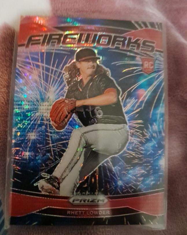 2025 Panini Prizm #12 Rhett Lowder Fireworks RC — front