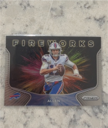 2020 Panini Prizm Fireworks #18 Josh Allen — front