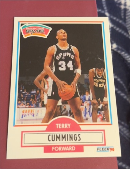 1990-91 Fleer #170 Terry Cummings — front