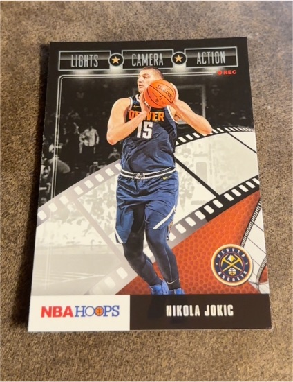 2019-20 Panini NBA Hoops Lights Camera Action #28 Nikola Jokic — front
