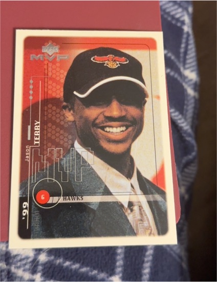 1999-00 Upper Deck MVP #215 Jason Terry Rookie Card — front